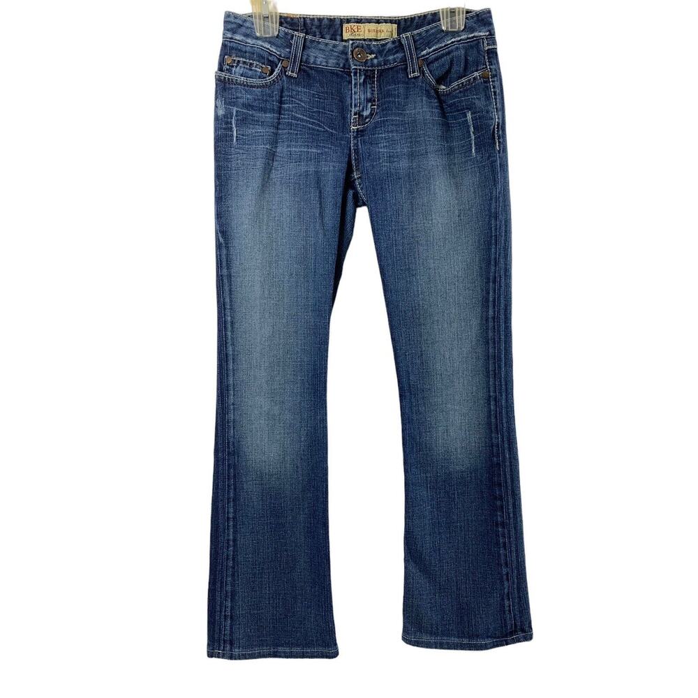 BKE Sierra Jeans Womens 28 x 26.5 Distress Medium Wash Denim‎ Boot Stretch